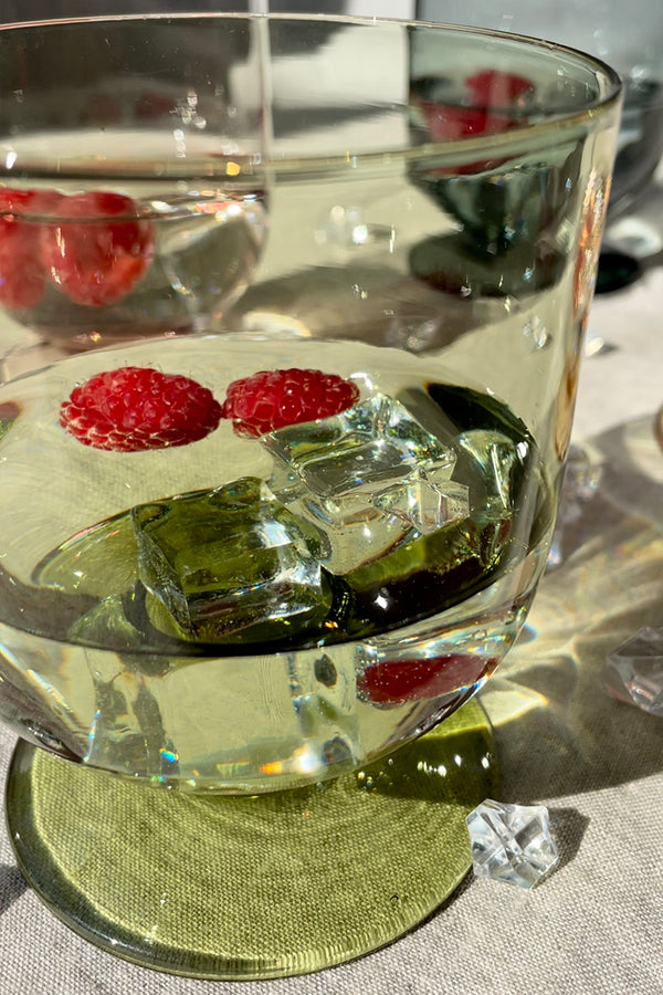 Goblet Glas Groen - 2 Glazen (set)