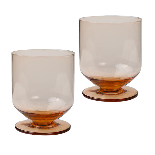 Goblet Glas Bruin - 2 Glazen (set)